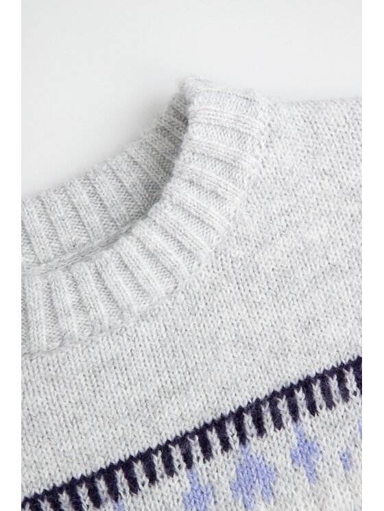 Coccodrillo Coccodrillo Sweter ZC6172101WBK-019 Szary Regular Fit