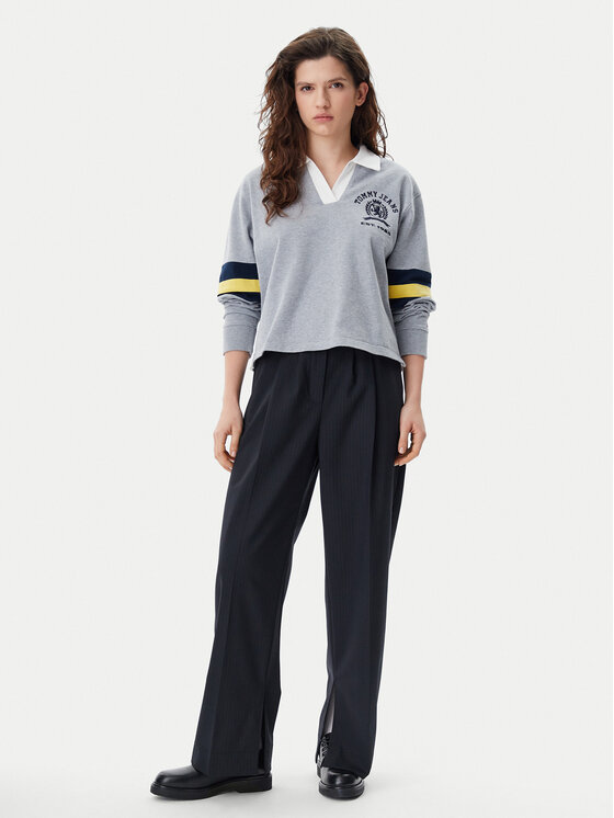 Tommy Jeans Tommy Jeans Bluza Varsity DW0DW20312 Szary Relaxed Fit