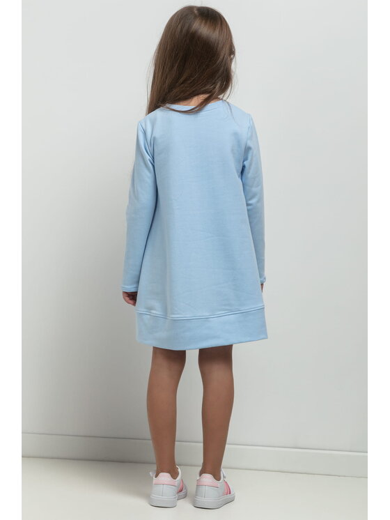 Tessita Tessita Sukienka dzianinowa SUKIENKA MMD36_5_122 Niebieski Basic Fit