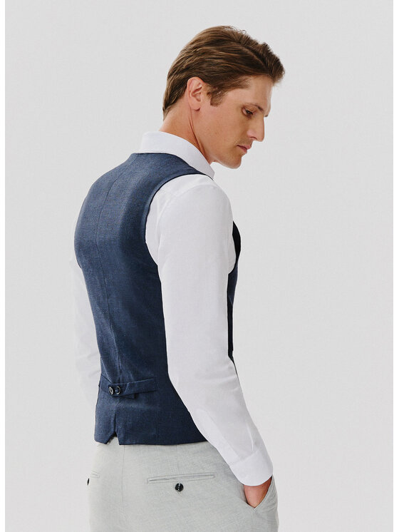 Pako Lorente Pako Lorente Kamizelka P24WP-8X-010 Granatowy Slim Fit