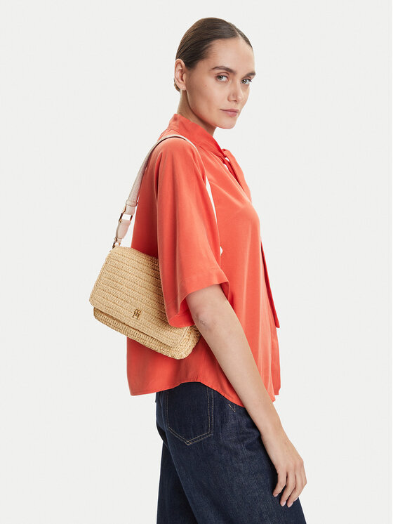 Tommy Hilfiger Tommy Hilfiger Τσάντα Spring Logo Conv Crossover AW0AW17224 Μπεζ