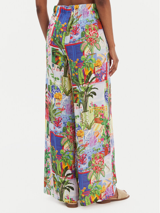 Seafolly Seafolly Spodnie materiałowe La Boca 55599-PA Kolorowy Wide Leg