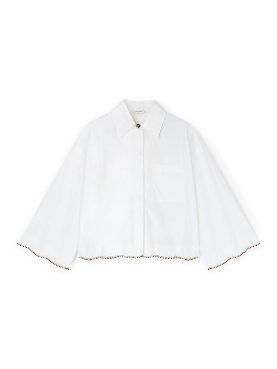 Motivi Motivi Camicia 5199Q000745N011 Bianco Regular Fit
