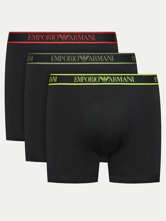 Férfi 3 darab boxer Emporio Armani Underwear, Méret: M, Fekete, 111473 4F717 21320