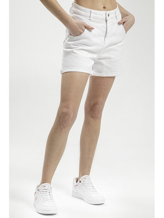 Cross Jeans Cross Jeans Szorty jeansowe F 418-011 Biały
