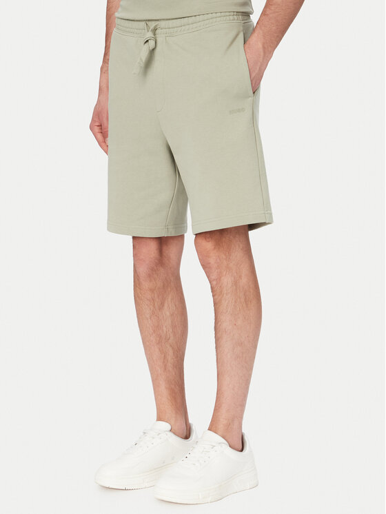 HUGO HUGO Kratke hlače iz tkanine Dayono 50530696 Svetlo zelena Relaxed Fit