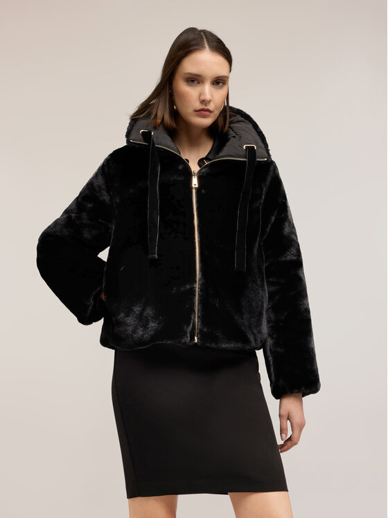 Motivi Motivi Pelliccia 8634Q000236N033 Nero Regular Fit