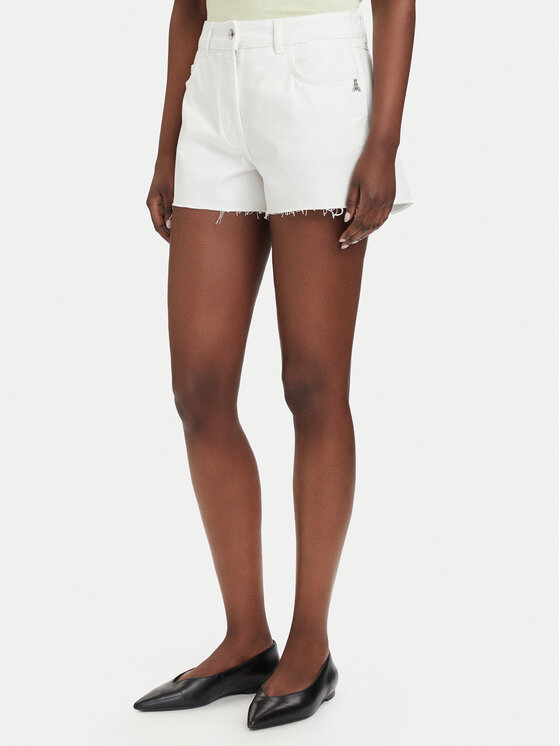 Patrizia Pepe Szorty jeansowe 2P1744/D107-W146 Biały Regular Fit