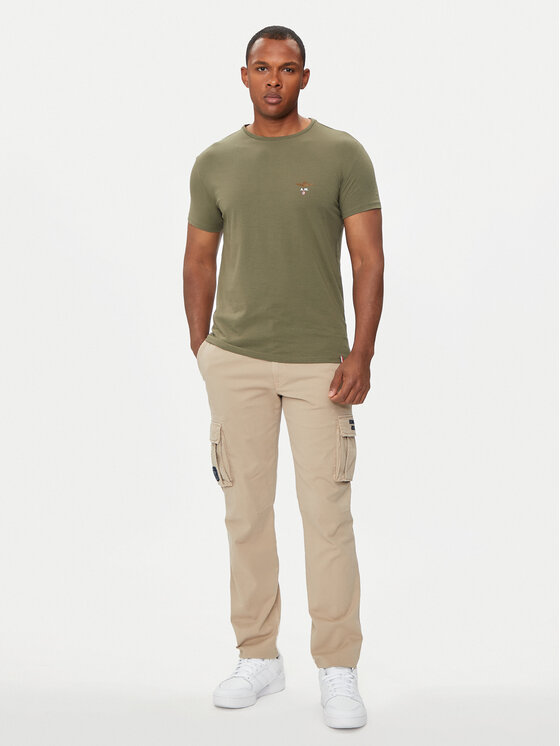 Aeronautica Militare Aeronautica Militare T-Shirt AM1UTI001 Khakifarben Regular Fit