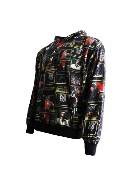 Nike Nike Bluza Brooklyn Fleece Printed Pullover Czarny Regular Fit