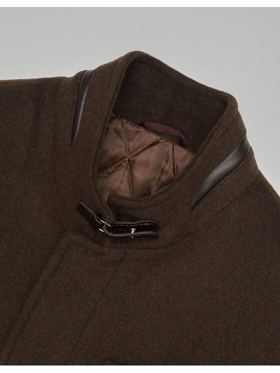 Borgio Borgio Płaszcz wełniany rizziconi Brązowy Slim Fit
