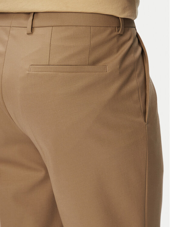 HUGO HUGO Oblek Henry-Getlin253X 50567894 Tmavě béžová Slim Fit