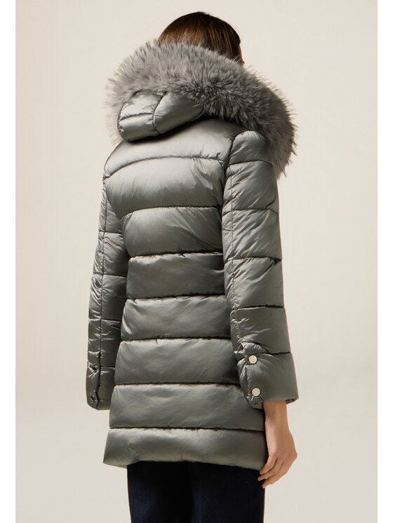 Oltre Oltre Giubbotto piumino F007R001487N013 Grigio Baggy Fit