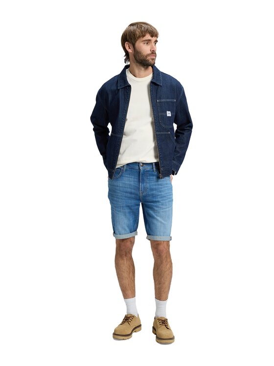 Lee Lee Szorty jeansowe 5 Pocket Short Niebieski Regular Fit