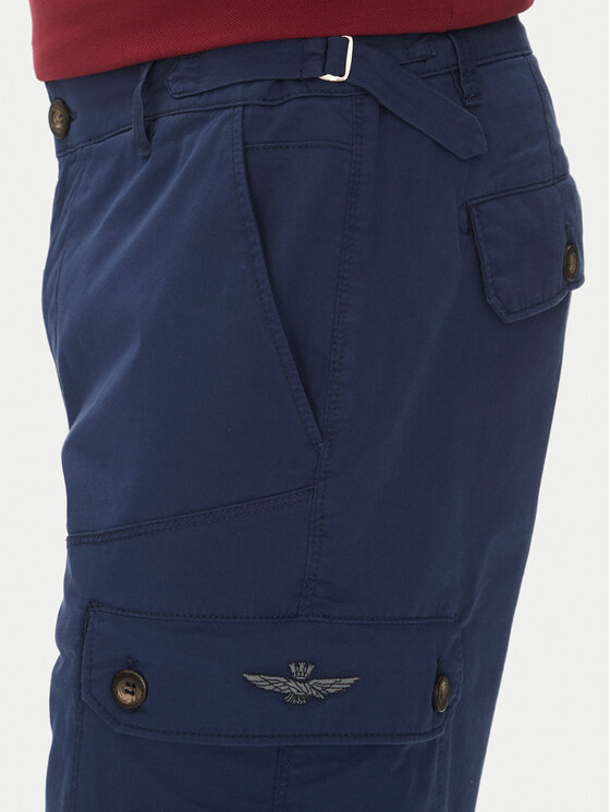 Aeronautica Militare Aeronautica Militare Pantalon scurți din material 251BE257CT3510 Bleumarin Regular Fit