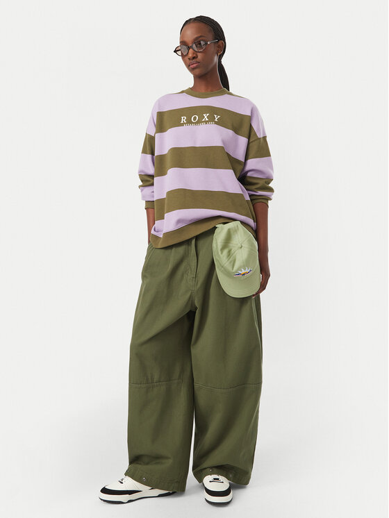 Roxy Roxy Felpa Strictly Stripes ERJFT05071 Cachi Regular Fit
