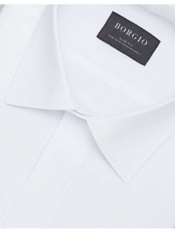Borgio Borgio Koszula fabrizia Biały Slim Fit