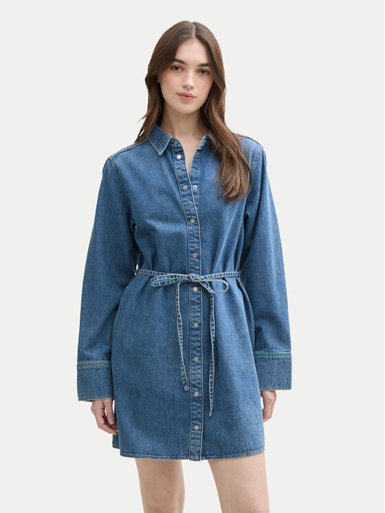 Tom Tailor Denim Tom Tailor Denim Džínové šaty 1045461 Modrá Regular Fit