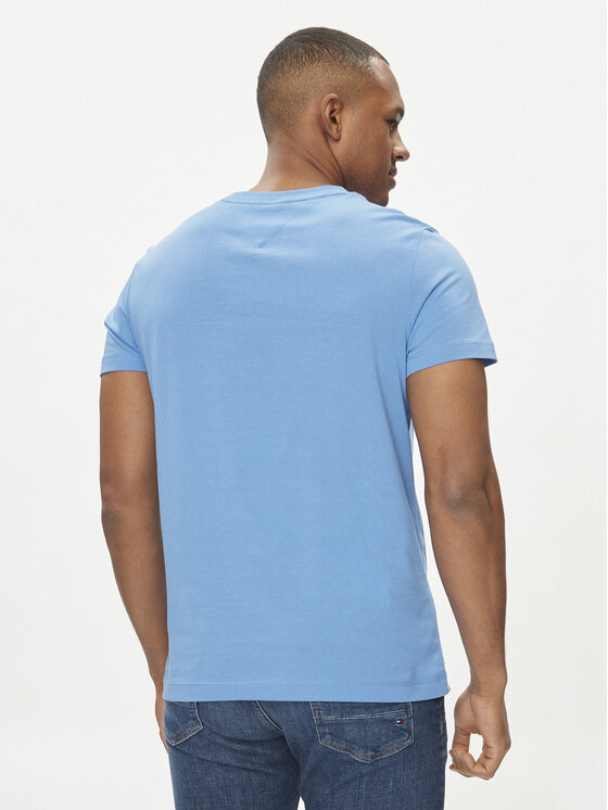 Tommy Hilfiger Tommy Hilfiger Футболка Stripe Chest MW0MW34428 Голубий Regular Fit