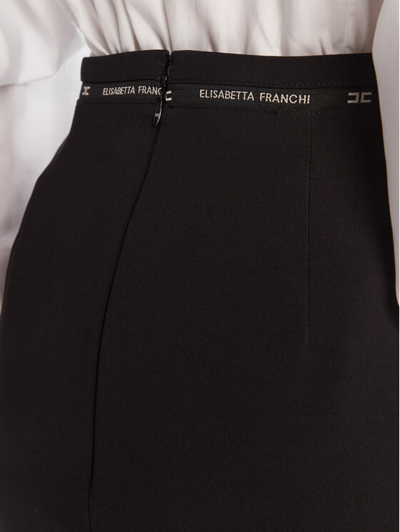 Elisabetta Franchi Elisabetta Franchi Midi szoknya GO-118-56E2-v220 Fekete Regular Fit