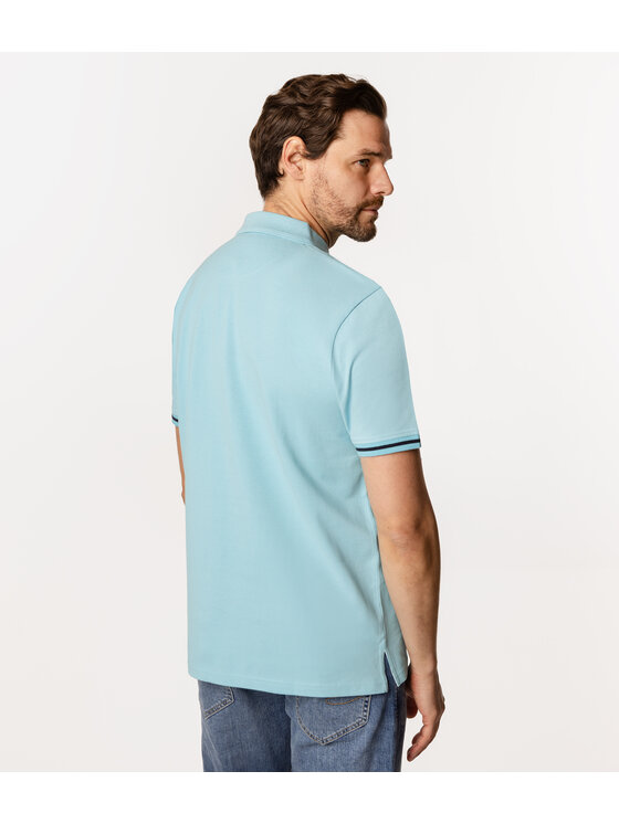 Lee Cooper Lee Cooper Polo TOMM 5026 Turkusowy Regular Fit