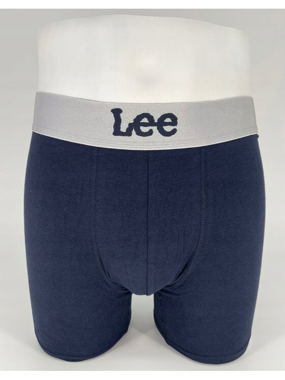 Lee Lee Bokserki Keenan 3 Pack Cotton Elastane Medium Trunks Niebieski
