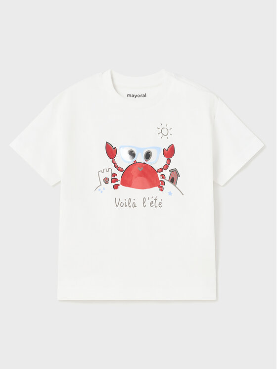 Mayoral Tricou 1026 Alb Regular Fit