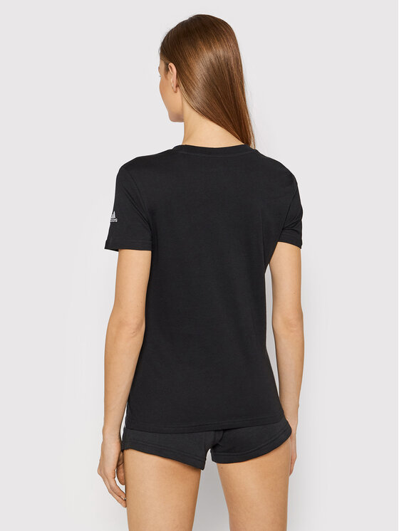 adidas adidas Футболка Loungewear Essentials Logo GL0769 Чорний Slim Fit