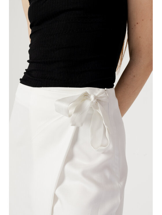 Hanny Deep Hanny Deep Pantaloni palazzo TINTA UNITA DELFIN Bianco Palazzo Fit