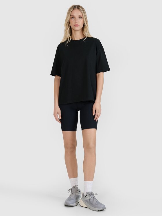 4F 4F T-Shirt 4FRSS25TTSHF2692-20S Černá Oversize