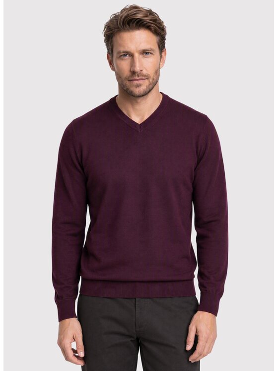 Pako Lorente Pako Lorente Sweter P26WN-2X-010 Fioletowy Straight Fit