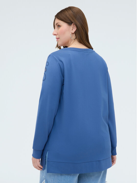 Fiorella Rubino Fiorella Rubino Bluza G843L008937N024 Niebieski Boxy Fit
