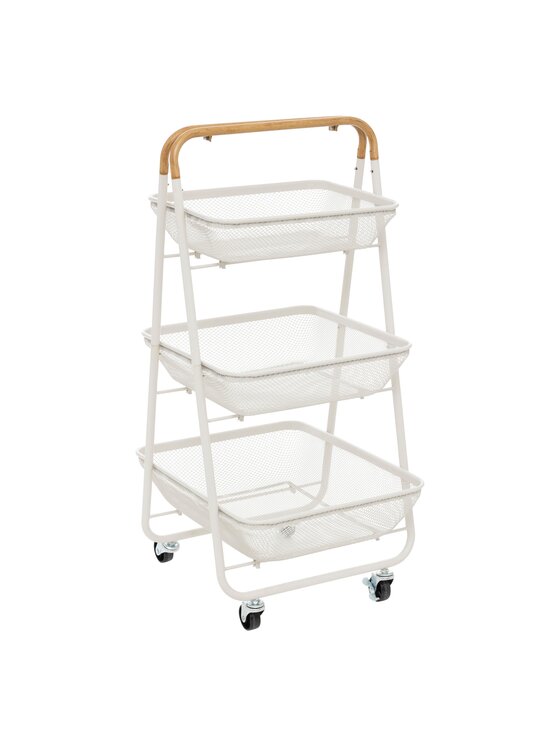 MIAhome MIAhome Organizer  Wózek kuchenny metalowy 86x48x41,5 cm ZEWA biały Biały