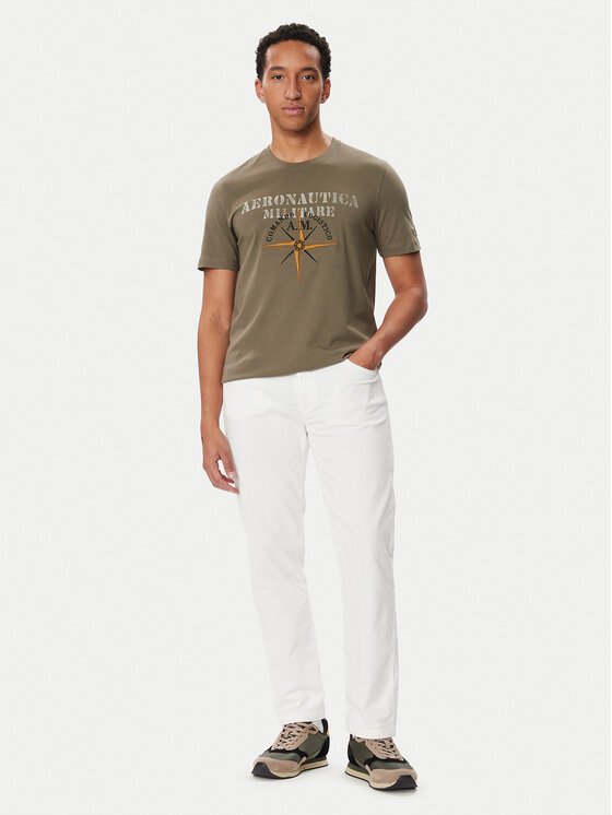 Aeronautica Militare Aeronautica Militare T-shirt 262TS2582UJ00750 Cachi Regular Fit
