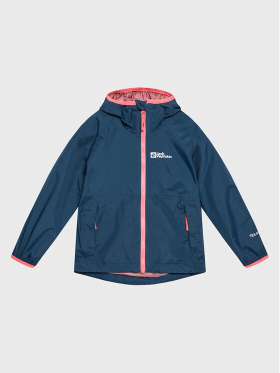 Jack Wolfskin Jack Wolfskin Kurtka przeciwdeszczowa Rainy Days 1604816 S Granatowy Regular Fit