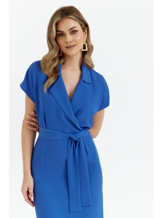 Stylove Stylove Koktejlové šaty S363 Modrá Premium Fit