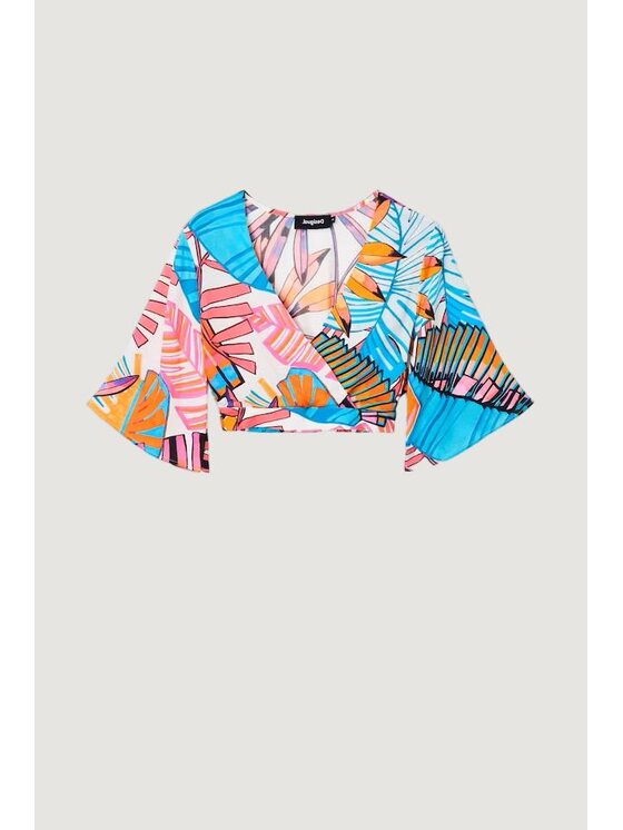 Desigual Desigual T-Shirt TOP LANDES Κρεμ To Fit