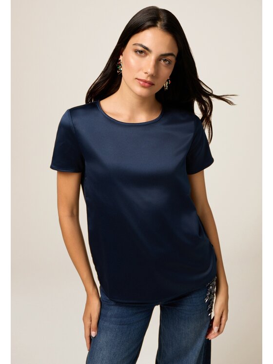 Oltre Oltre T-shirt G384J004171N034 Blu Regular Fit