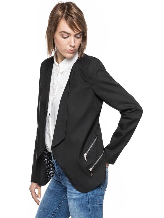 Tom Tailor Tom Tailor Giacca da abito BLAZER OPEN FRONT Nero Slim Fit