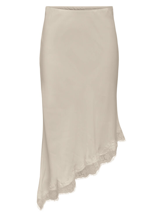 ONLY ONLY Midi sukňa Faraya 15380116 Krémová Slim Fit