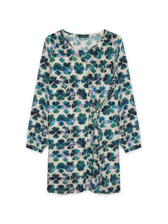 Fiorella Rubino Fiorella Rubino Vestito da giorno 7487T001655N0S5 Verde Regular Fit