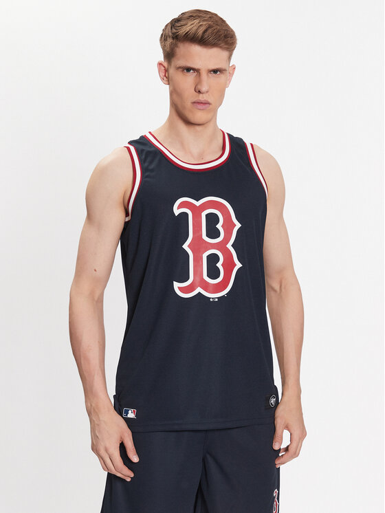 47 Brand Majica Brez Rokavov Boston Red Sox 47 Grafton Tank Mornarsko Modra Regular Fit