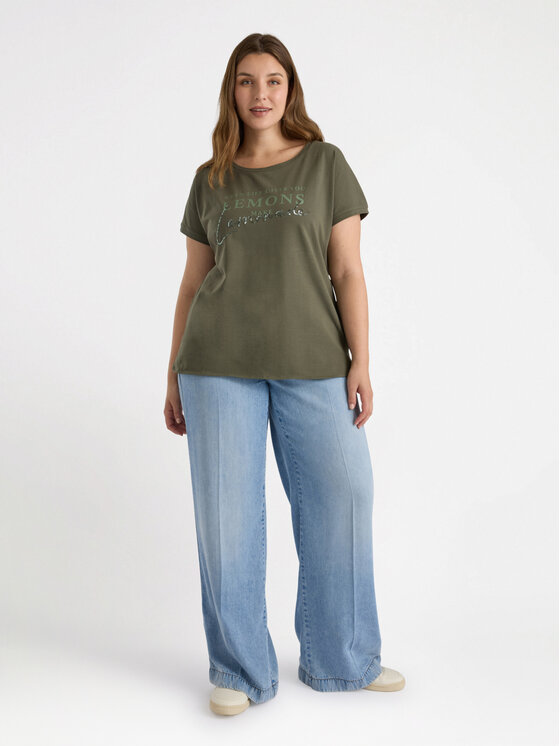 Fiorella Rubino Fiorella Rubino T-Shirt G196L008501N015 Zielony Regular Fit