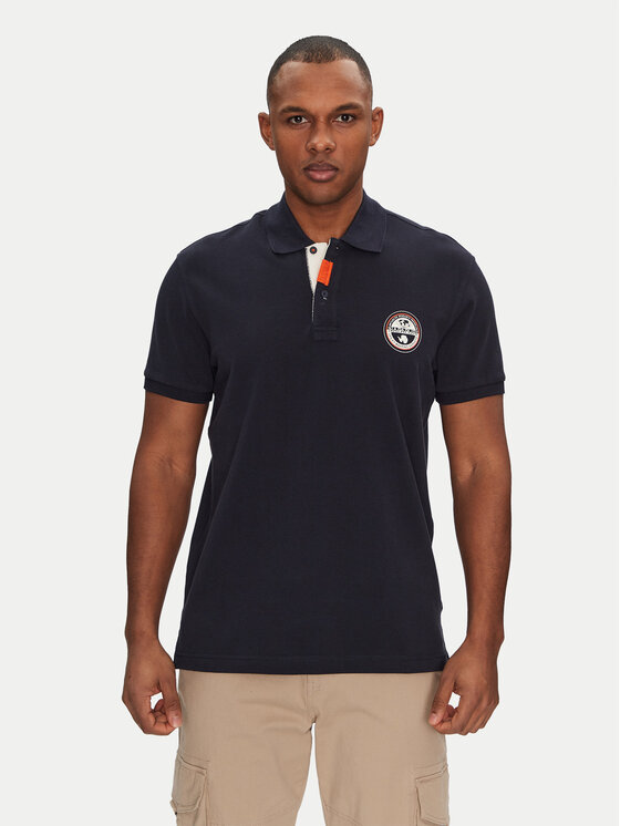 Napapijri Napapijri Tricou polo E-Clanis NP0A4ID31761 Bleumarin Regular Fit