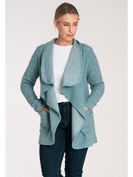 FIGL FIGL Kardigan M1043 Zielony Loose Fit