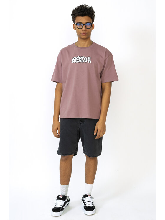 Mercur Mercur T-Shirt Mural Różowy Relaxed Fit