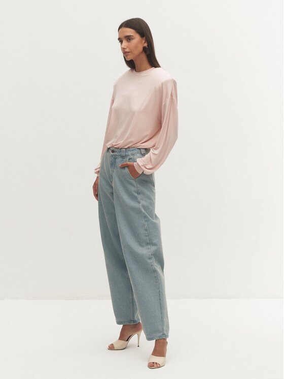 Le Collet Le Collet Jeansy ESTER Niebieski Straight Leg