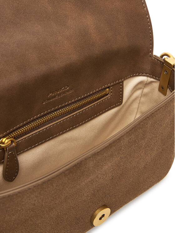 PINKO PINKO Torbica Love One Mini Slouchy Fl PE 25 PLTT 104340 A2CC Smeđa