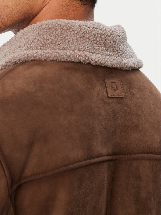 Milestone Milestone Кожено яке MSCleveland 631629 21555-1 Кафяв Regular Fit