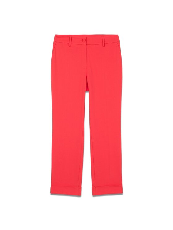 Oltre Oltre Spodnie materiałowe P038R008507N016 Czerwony Slim Fit